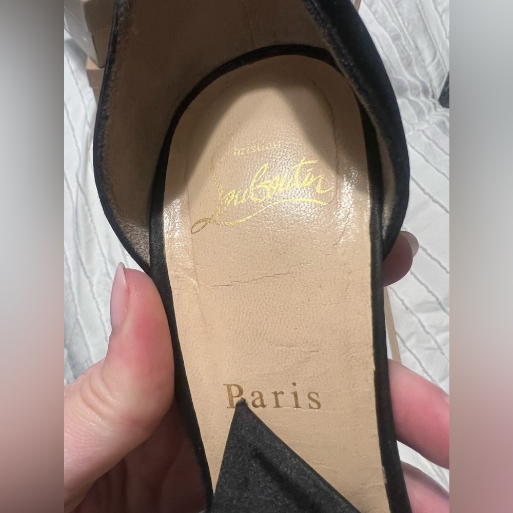 Christian Louboutin Satin D'Orsay Pumps
